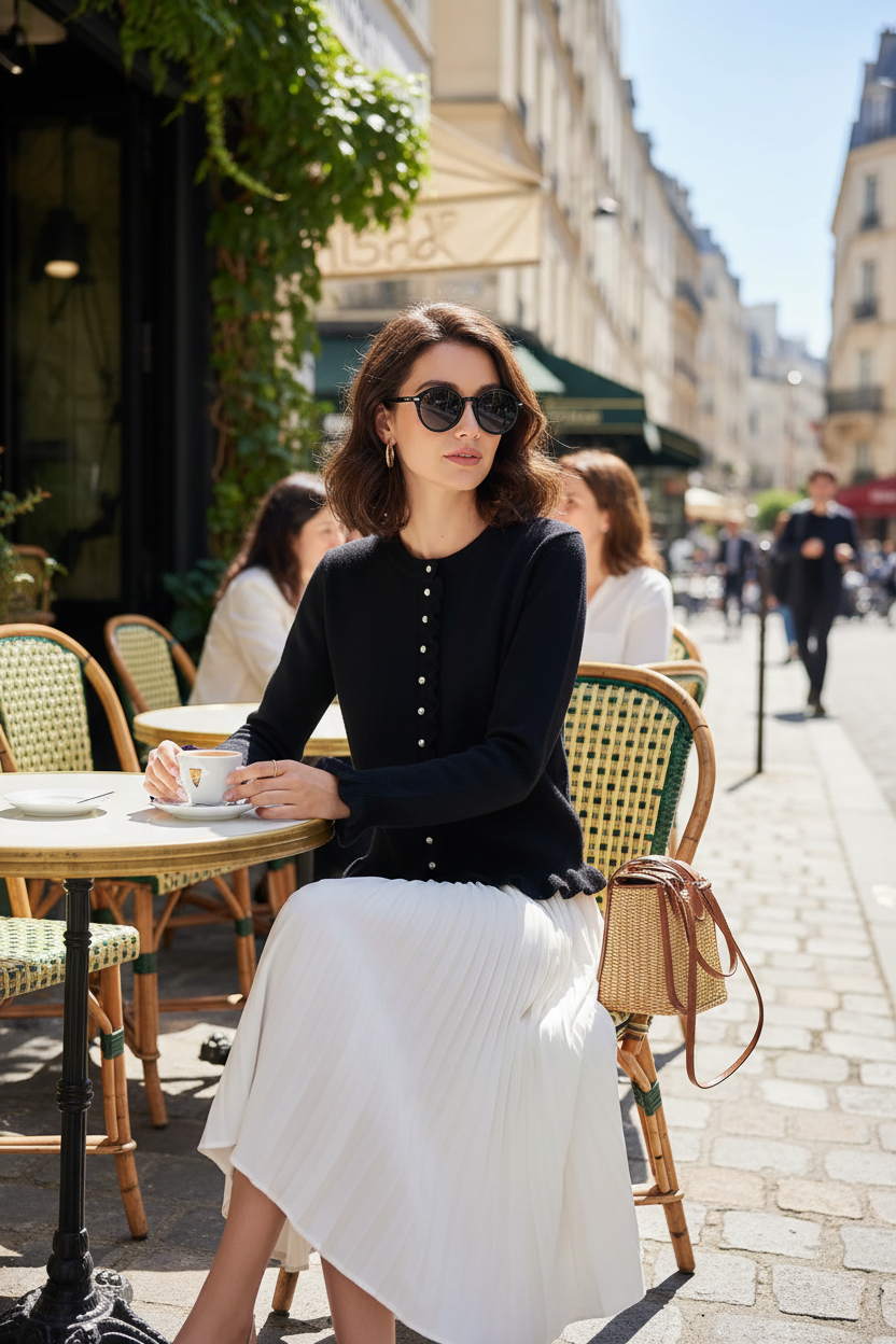 Cardigan noir été